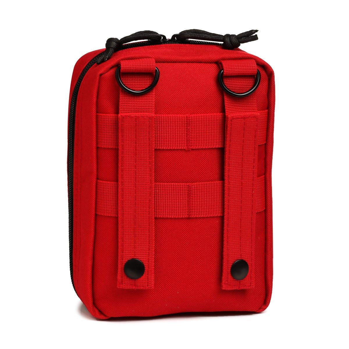 Orca Tactical First Aid Molle Medical Pouch- Heavy Duty IFAK Pouch - Empty Medical Organizer for Military, EMTs, Law Enforcement, Camping, Hiking (Red)