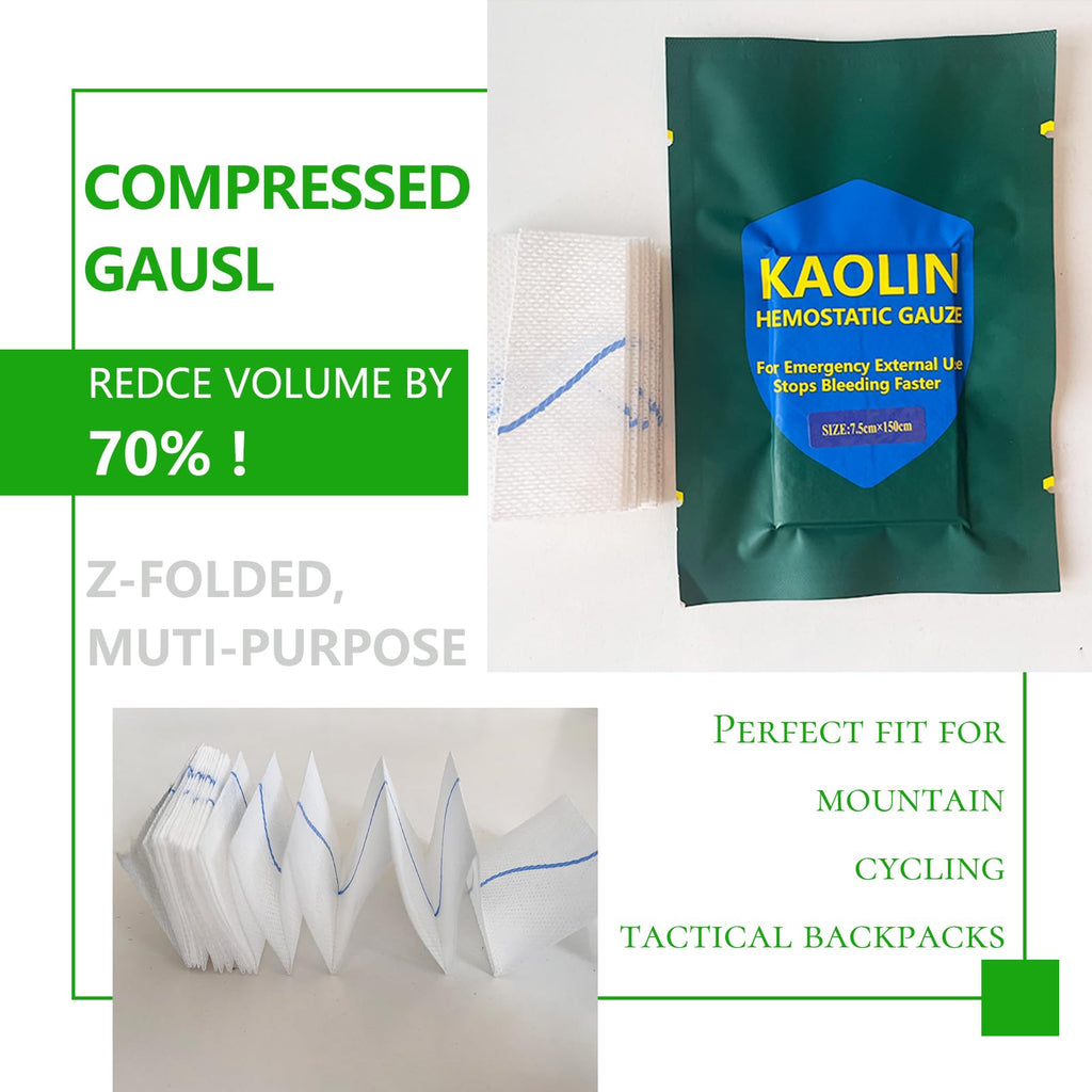 Quick Clot Kaolin Hemostatic Gauze – First Aid Supplies for Fast Bleed Stop