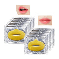 Jakuva 30PCS Moisturizing Collagen Lip Masks, Sleeping Mask Lip Balm Bulk for Dry Mouth, Remove Chapped Skin & Anti-Aging, Hydrating Plumping Face Care for Mother's Day, Golden