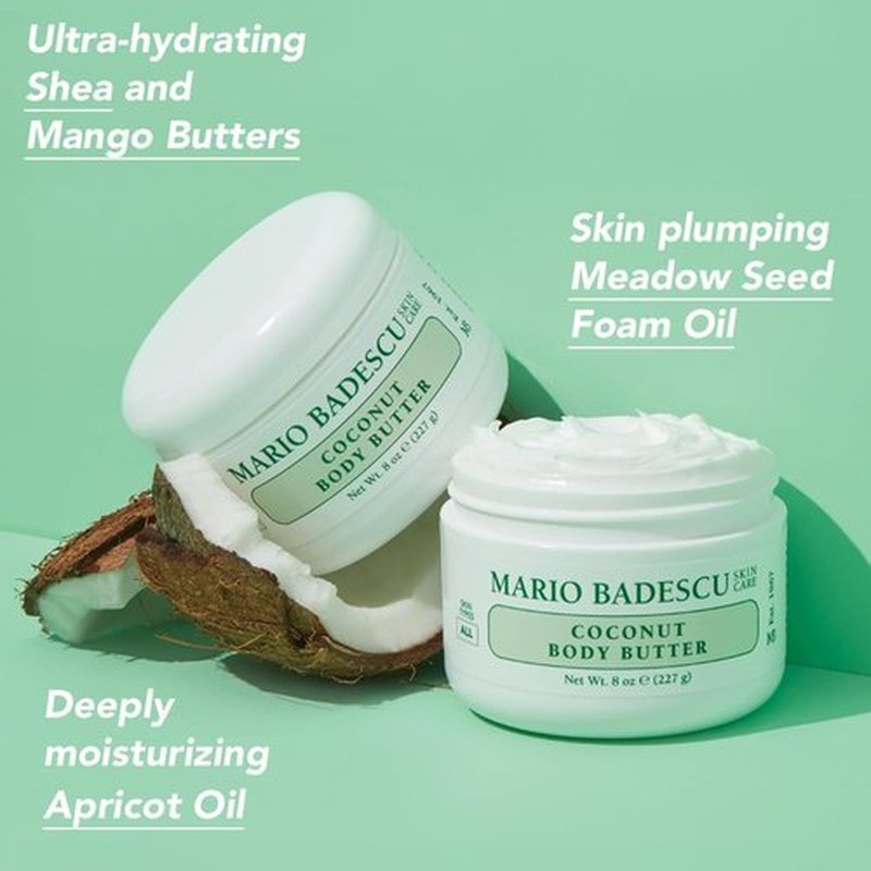 Mario Badescu Coconut Body Butter - Nourishing Moisturizer for Smooth, Radiant Skin | All Skin Types