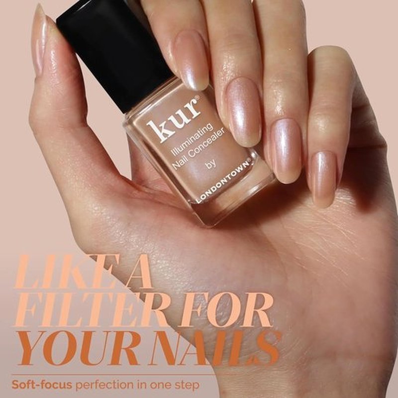 LONDONTOWN Illuminating Nail Concealer - Sheer Brightening Polish & Strengthener for Discolored Nails | 0.4 Fl Oz