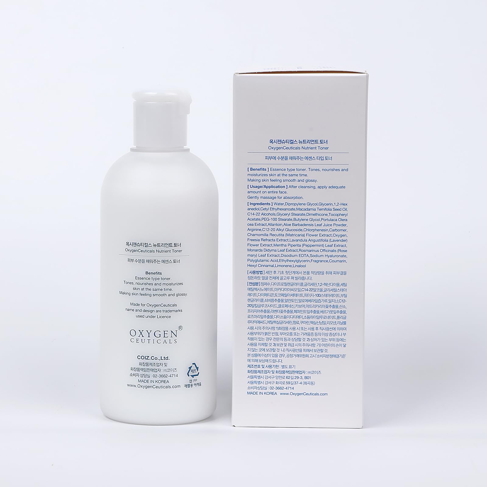 OxygenCeuticals Nutrient Toner – Essence-Type Hydrating Toner for Dry Skin, Deep Moisture & Nourishing Care with Hyaluronic Acid, Portulaca & Allantoin Extracts. 10 fl.oz (300ml)