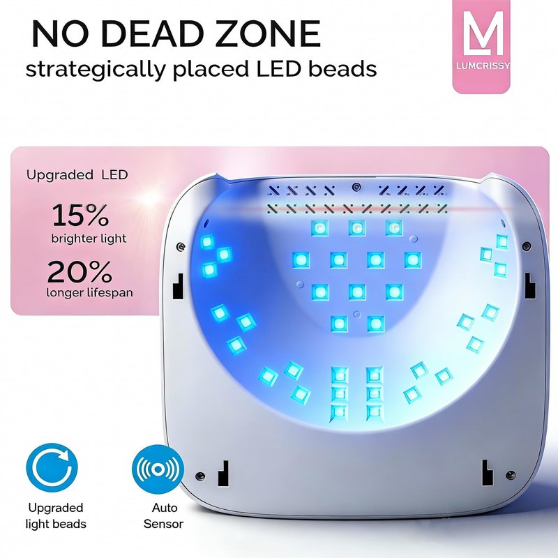 UV LED Nail Lamp with Detachable Reflective Base,36 Beads Large LCD Screen, Auto Sensor & 4 Timer Settings,Nail Dryer Lights for Acrylic Nail Gels - Professional Gel Polish Dryer for Home & Salon Use