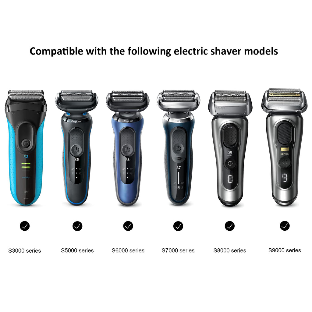 Electric Shaver Travel Case for Braun Series 3/5/6/7/8/9, Hard EVA Storage Bag with Dual Straps, Portable Protective Organizer for Men's Electric Razor, Charger & Accessories, Olive Green