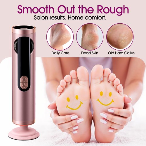 Electric Foot Callus Remover for Dry Foot Skin, Pedicure Tools for Feet with Powerful Motor for Dead Skin & Cracked Heel,Electric Foot File with 2 Detachable Discs