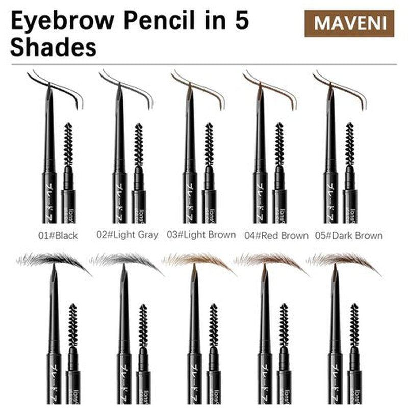 MAVENI Browcharm Microblading Eyebrow Pencil - Ultra-Fine 0.1mm Waterproof Definer | Mini 01 Black