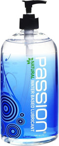 Passion Natural Water-Based Personal Lubricant - 16 Fl Oz | Premium, Non-Sticky & Easy-to-Clean Formula