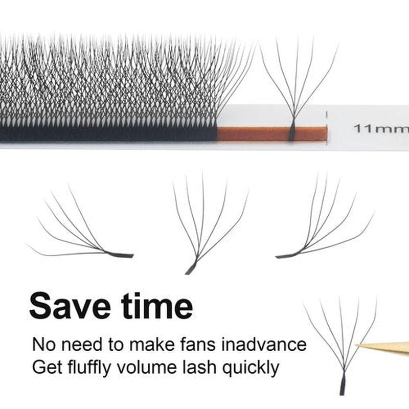 COZBIRD 5d W Lash Extensions W shape Eyelashes Premade Fans Volume Faux Mink Matte Black Fluffy yy Lash 12 Rows (0.07mm D Curl 13mm)