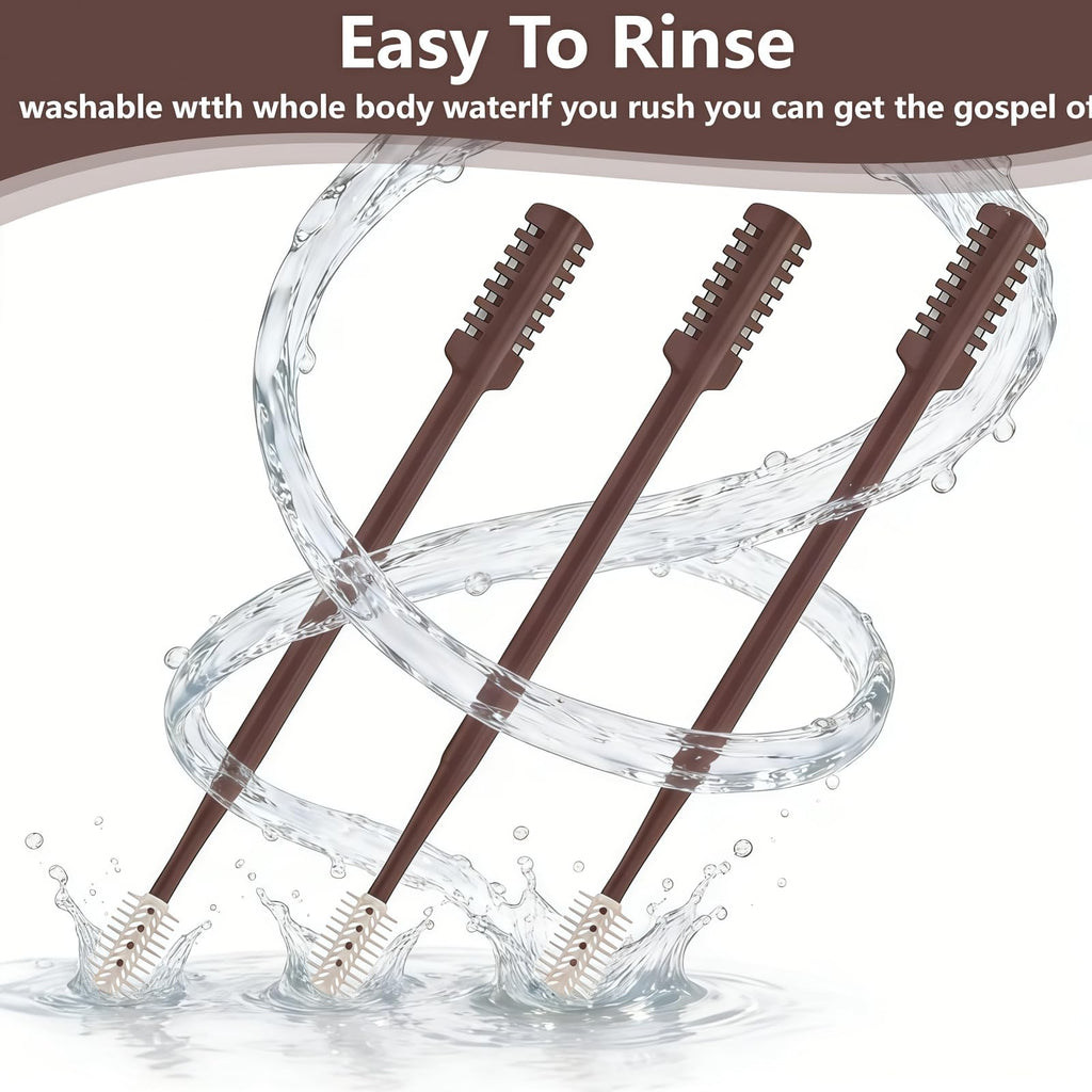 2026 Upgraded 2-in-1 Nasal Hair Cutter, 360° Rotating Double-Sided Blade, Washable Portable Grooming Tool for Men & Women, Travel Essential, 3-Pack (Coffee)