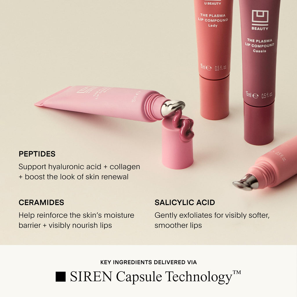 U Beauty The PLASMA Tinted Lip Compound - Anti-Aging & Anti-Wrinkle Lip Gloss, Hyaluronic Acid, Shea Butter & Peptides for Hydration & Plumping, Lady- 15 mL