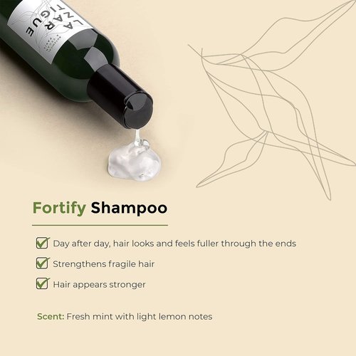 Lazartigue Fortify Densifying Shampoo - Strengthens Fragile Hair with Guarana & Ricinus | Vegan, Lemon Scent