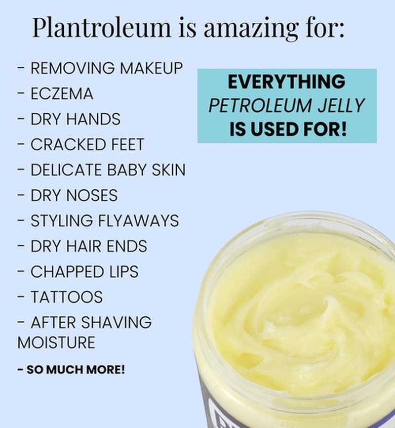 Beesaluxe Plantroleum | Next-Gen Plant-Powered Jelly | No Petroleum Needed | All-Purpose Moisturizer & Skin Protectant (8 Ounce)