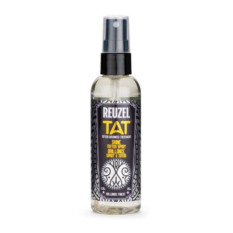 Reuzel Shine Tattoo Spray - Brightens Tattoos & Reveals Color | Fast Absorbing, Vegan Formula, 3.38 oz