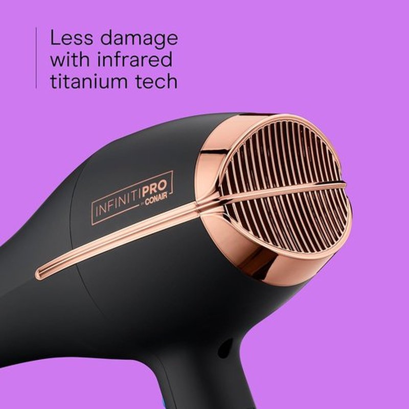 INFINITI PRO by CONAIR 1875W Hair Dryer - Ceramic Technology, Diffuser & Concentrator, Black