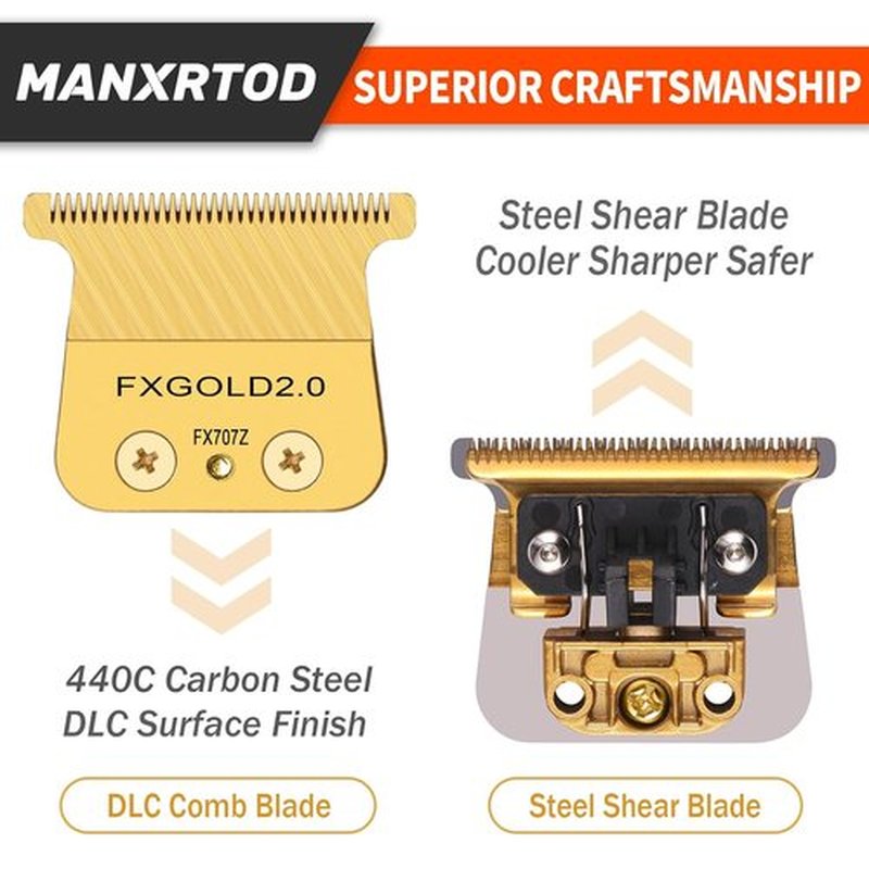 BaBylissPRO FXGOLD 2.0 Replacement Blade - Ultra Precise DLC Blades for FX787 & FX726 Trimmers