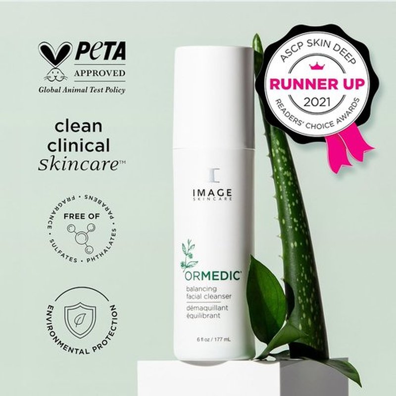 IMAGE Skincare ORMEDIC pH Balancing Facial Cleanser - Hydrating Foaming Face Wash with Aloe Vera | 6 fl oz