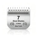 7 Skip Tooth Detachable Pet Dog Grooming Steel Blades,Compatible with Andis,Oster A5,Wahl KM10 Series Clippers,Cut Length 1/8-Inch (3.2mm) ，1 Pack