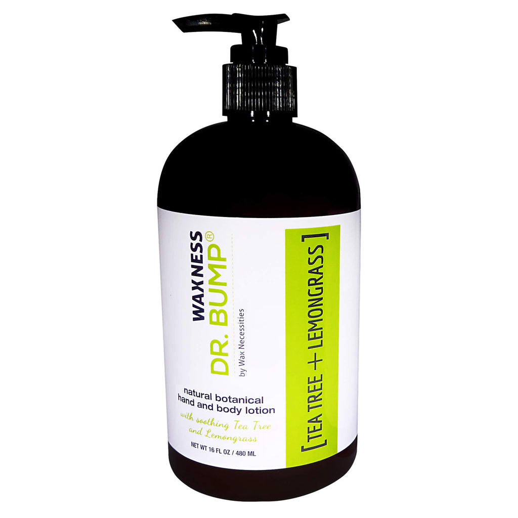 Waxness Dr. Bump Botanical Body Wash & Lotion Kit Tea Tree & Lemongrass 2 x 16 fl oz (480 ml) – Professional Skin Care – Made in USA