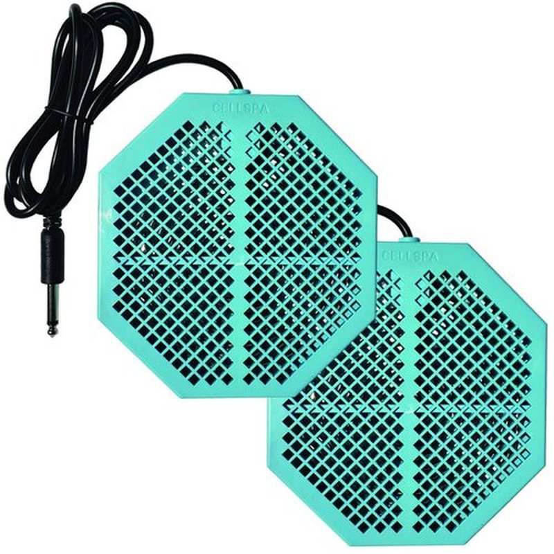 Cell Spa 2 Pack CS-900 Twice Powerful 6.5" x 5.5" Ion Detox Foot Bath Arrays Flat Dual Coil Stainless Steel Aqua Ionic Cleanse Array Compatible With Most 1/4" Plug Type Detox Machines