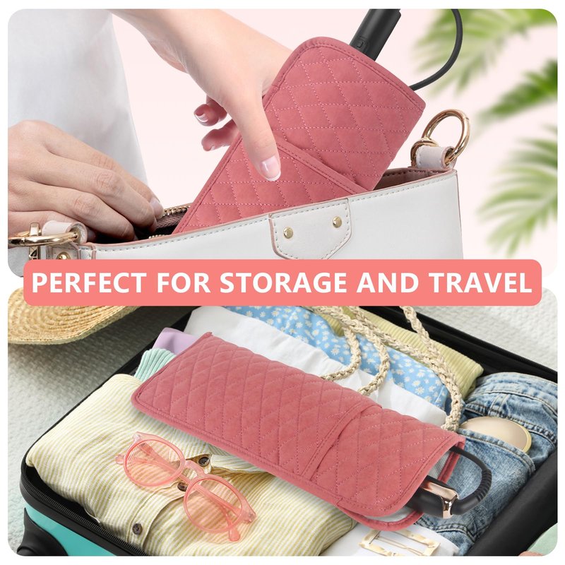 WRORUNER Heat Resistant Hair Tools Organizer Bag Portable Travel Storage Cover Pouch for Hair Straighteners, Curling Irons, Flat Irons and Hot Styling Tools(13.8" x 5.5")