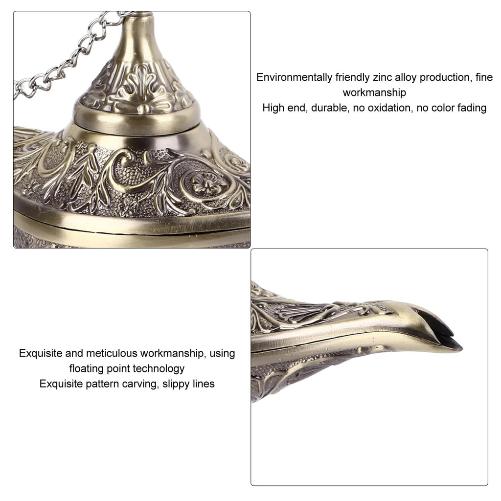 NSXAYIWE Aladdin Genie Lamp, Vintage Arabian Nights Costume Prop Lamp