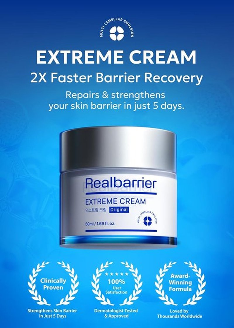 Real Barrier Extreme Cream - Hydrating Korean Face Moisturizer with Hyaluronic Acid | 1.69 fl oz (50ml)