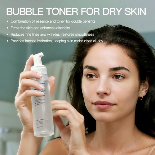 Healoine Bubble Toner Deep Moisturizing, Hydrating and Refreshing Cloud Glow Toner for Face Nature Vegan Korean Skin Care 180ml/6.1 fl.oz.