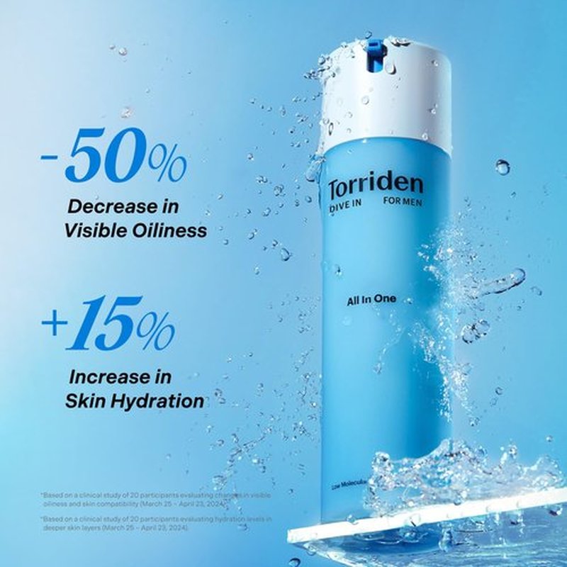 Torriden DIVE IN FOR MEN All In One 200ml (7.05 fl. oz) | All-In-One for Inner Moisturizing and Sebum Care | Hyaluronic Acid, Panthenol, Allantoin