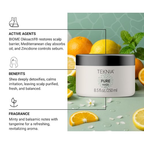 LAKMÉ Teknia Scalp Care Clay Mask - Purifying Treatment for Oily Scalps | 8.5 Fl Oz