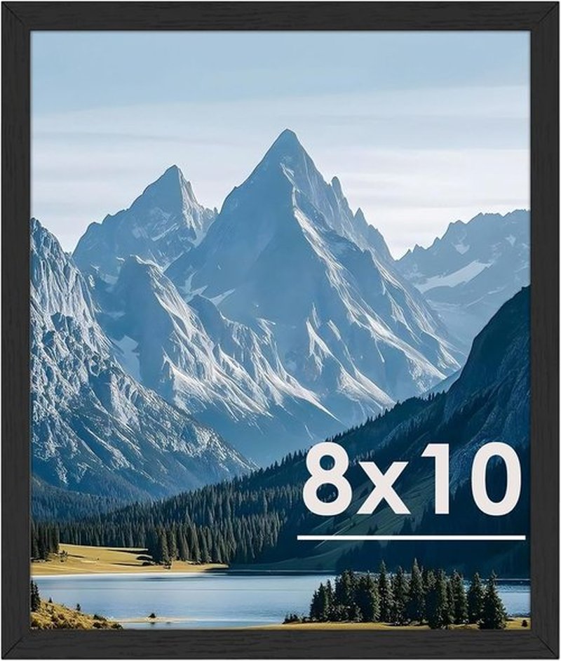 SonicPulse 8x10 Picture Frame - High Definition Plexiglass for Wall Gallery Display | Black, Horizontal & Vertical Formats
