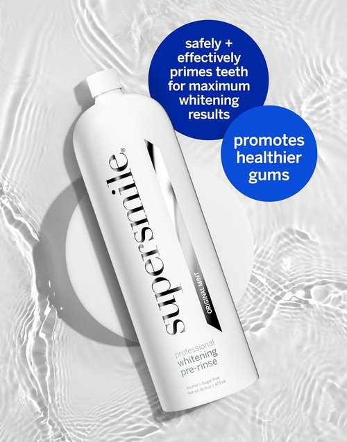 Supersmile Whitening Pre-Rinse - Clinically Formulated Mouthwash for Teeth Whitening & Fresh Breath - Alcohol-Free (16 Fl Oz)