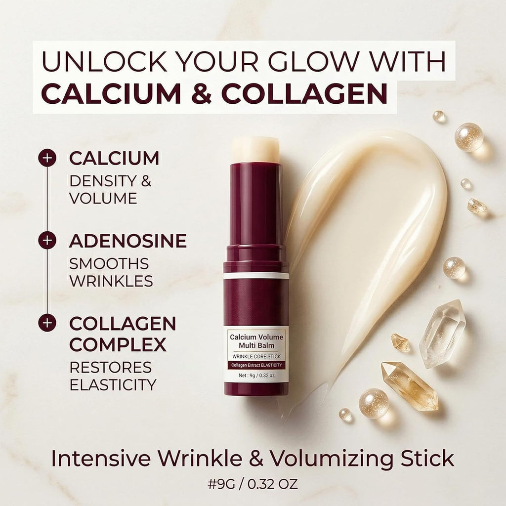 Vitro K Beauty Stick, Beauty Calcium Multi Balm Stick,Korean Skin Care Collagen Wrinkles Face Eye treatment Balm, for All Skin Types (1PCS)