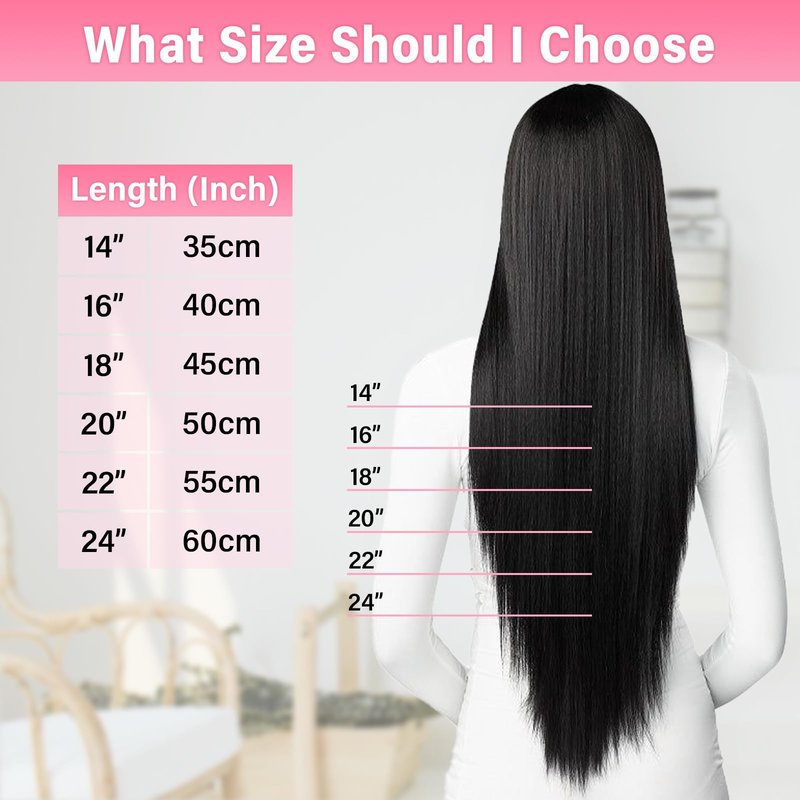 WOWANGEL Clip in Hair Extensions Human Hair,20" Seamless Clip Ins No Damage,7pcs 120g Remy Hair Reusable for Daily Styling,Weddings,Events,Natural Black (1B)