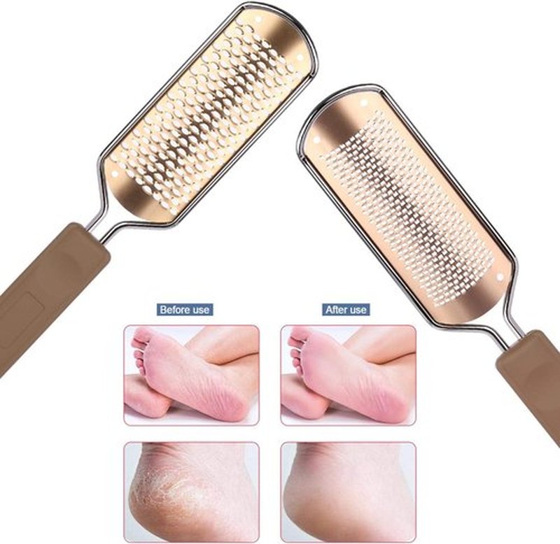 Skiennix Foot File & Rasp Callus Remover - Stainless Steel Coarse & Fine Scraper for Smooth Feet