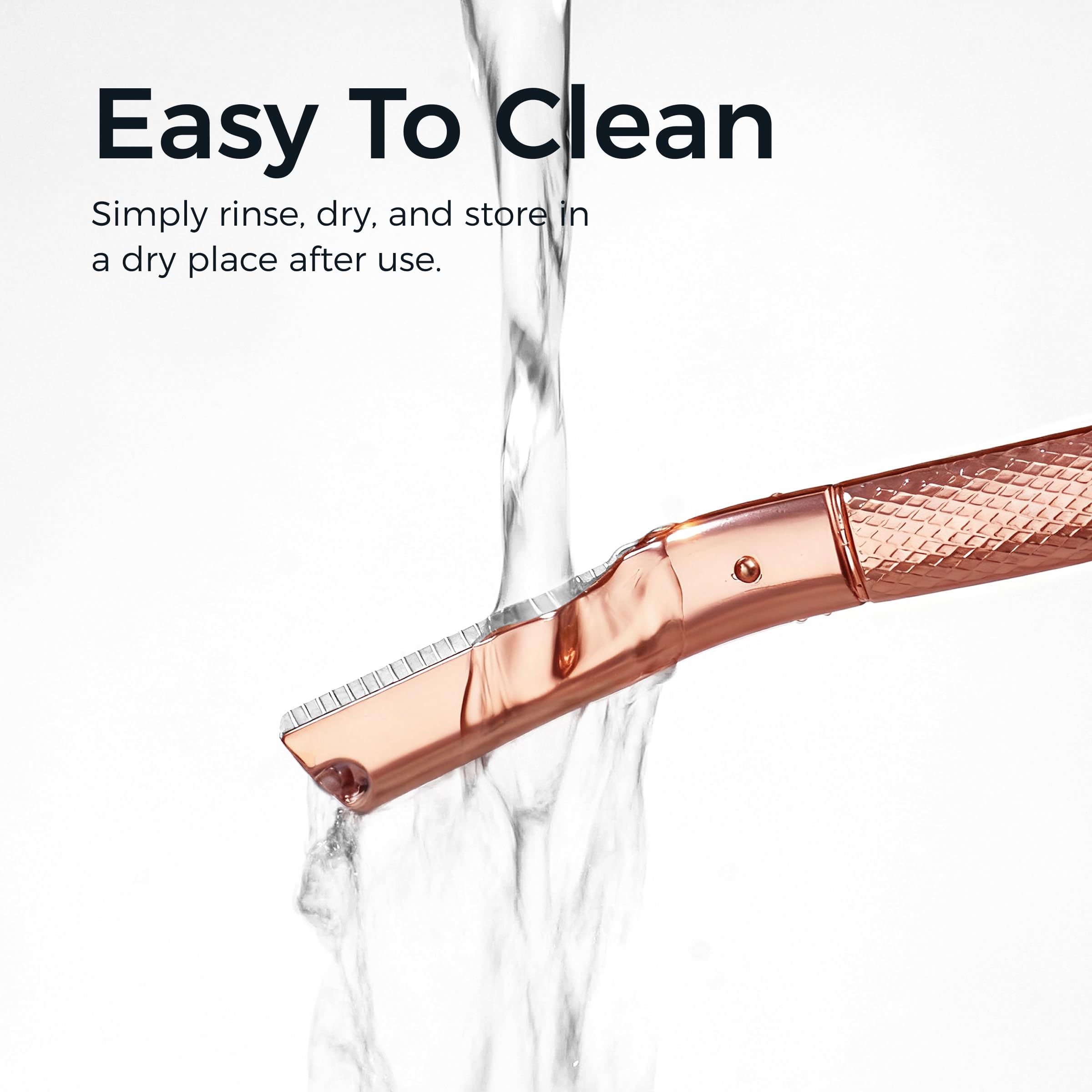 ZOMCHI Eyebrow Razor, Face Razors for Women&Men, Eyebrow Trimmer Shaper with Precision Cover,Facial Shaver with 6 Blades (Rose Gold)