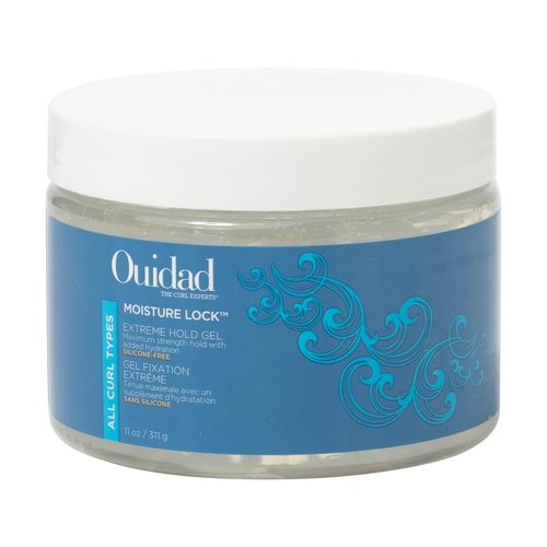 Ouidad Moisture Lock Extreme Hold Hair Gel - Maximum Hold for All Curl Types | 11 oz, Hydrating Formula with Aloe & Flaxseed Oil