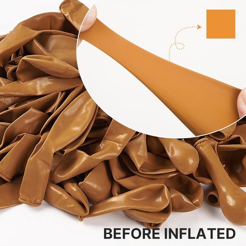 PartyWoo Burnt Orange Balloons - 140-Piece Terracotta Fall Balloon Arch Kit | 18", 12", 10", 5" Sizes
