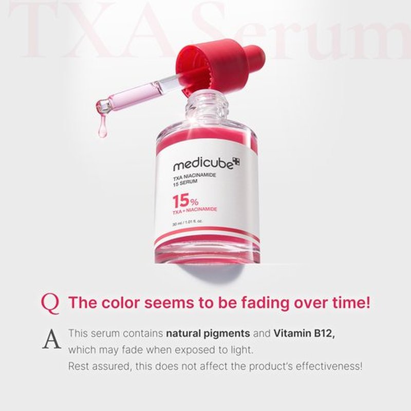 medicube TXA+Niacinamide 15% Glow Facial Serum for After Spot Care | All-in-One Daily Korean Skincare | Uneven Skin Tone, Texture, and Hydration Care | High-Potency Tranexamic Acid 5% | 1.01 fl.oz