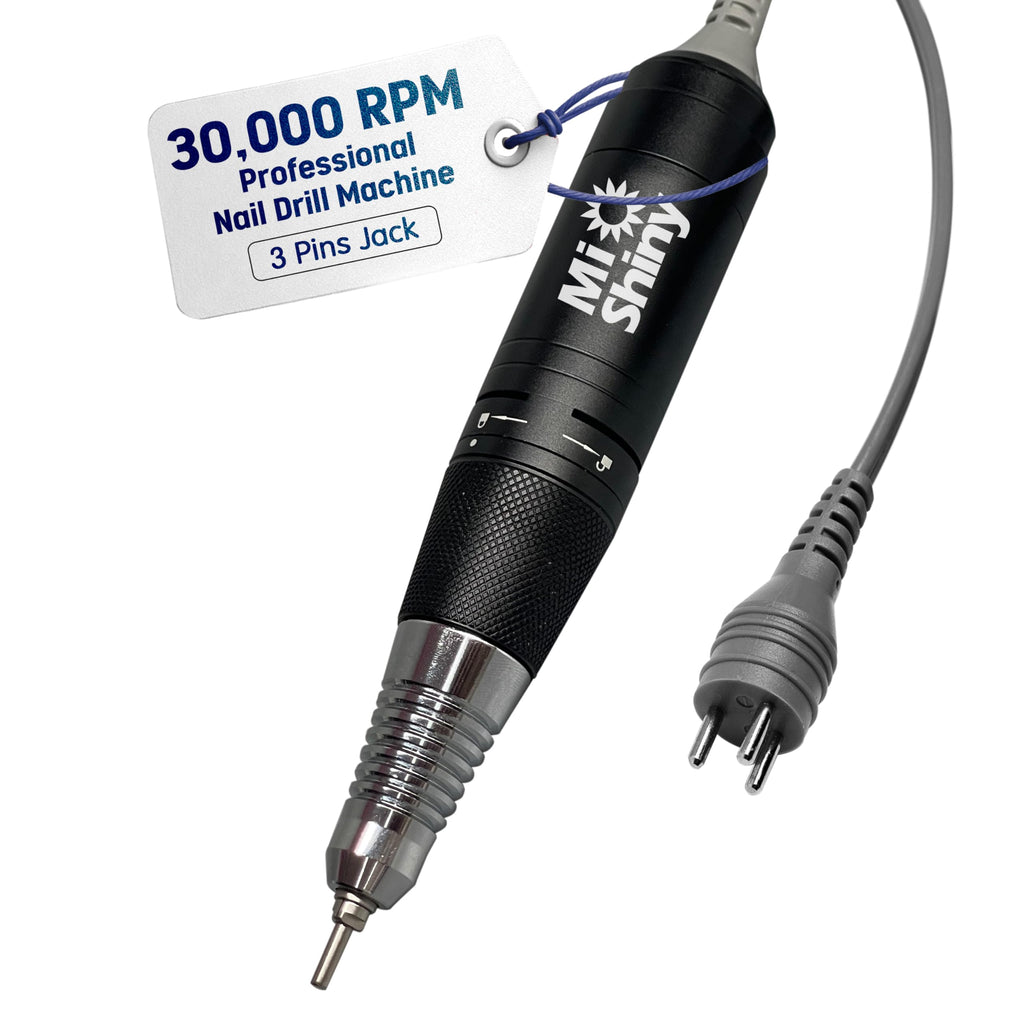 MiShiny 30.000RPM Professional Nail Drill Machine - Hand Drill for Nails - Replacement Nail Drill Handpiece Compatible with KUPA KP55, KP60, KP5000, UP-200 (Black)