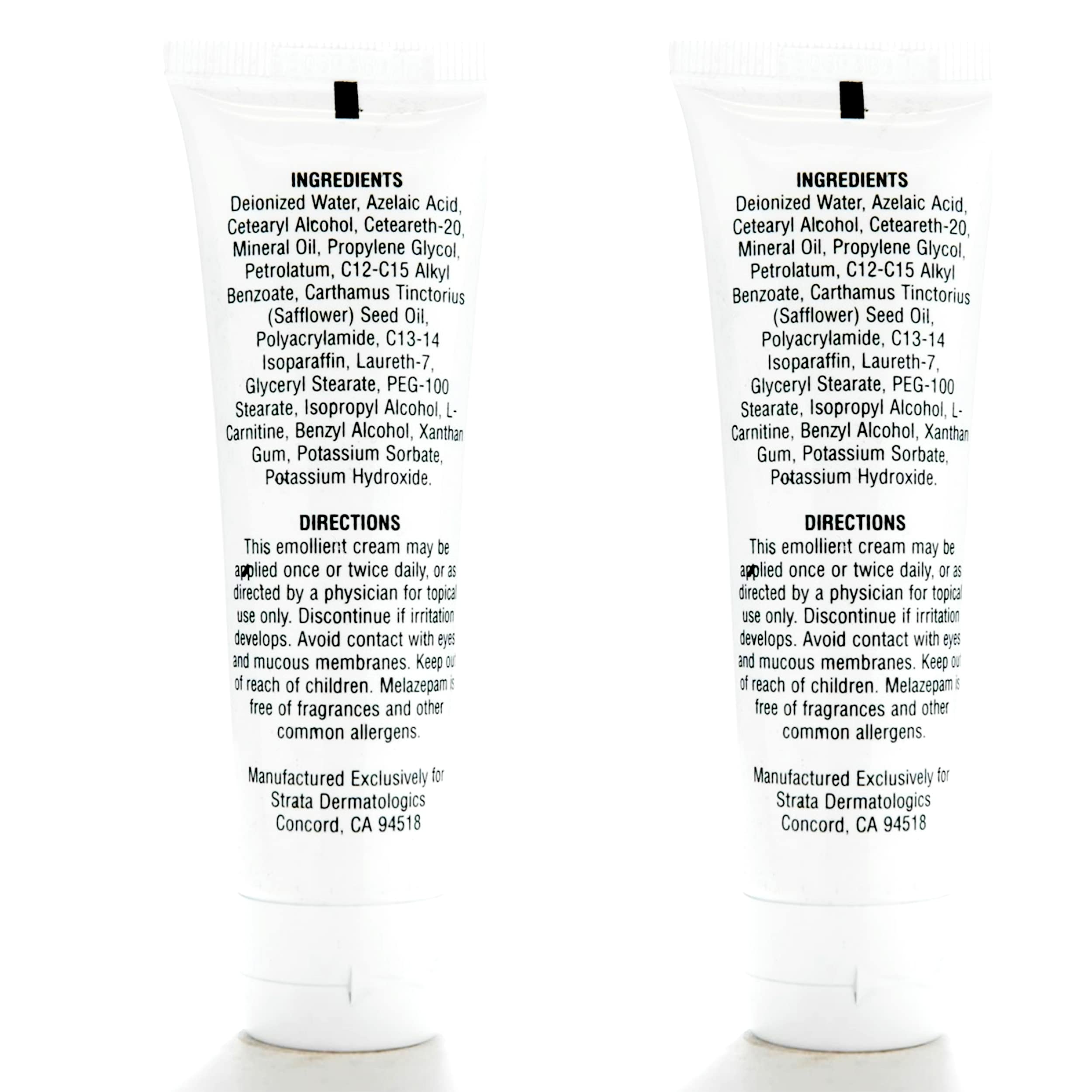 Ecological Formulas Strata Melazepam Emollient Cream For Pimples, Blackheads, Flare-ups, Redness And Other Unsightly Conditions. Convenient, 1.76 Ounce (Pack of 2)