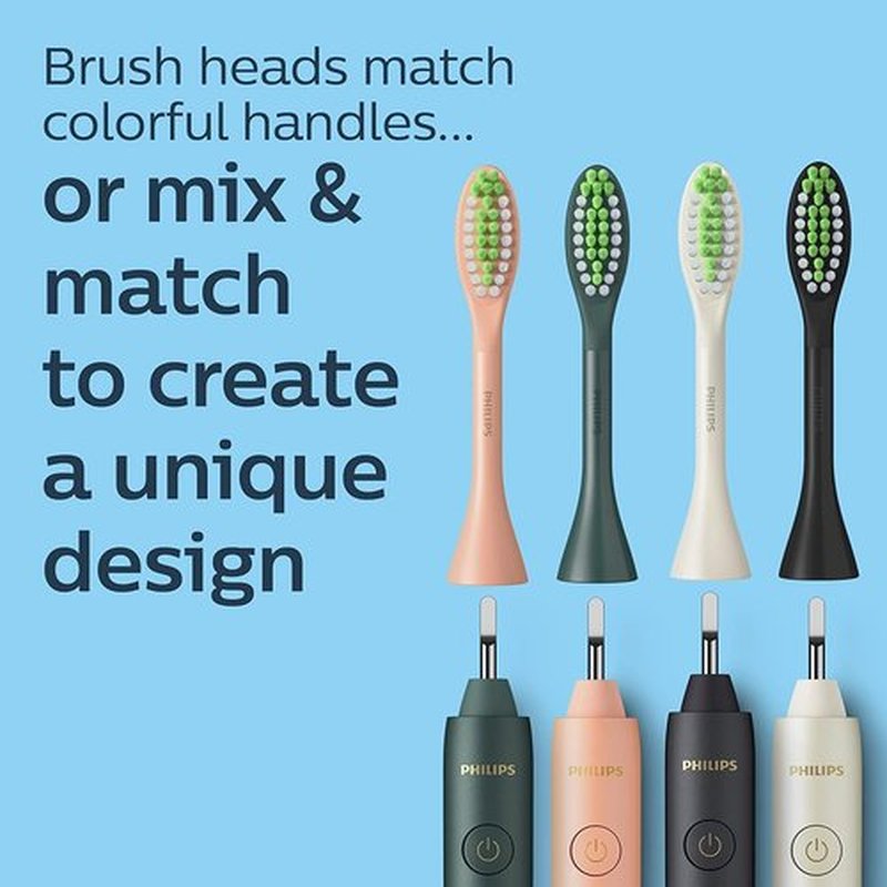 Philips One by Sonicare Brush Heads - 2-Pack, White | Superior Cleaning for Healthy Teeth