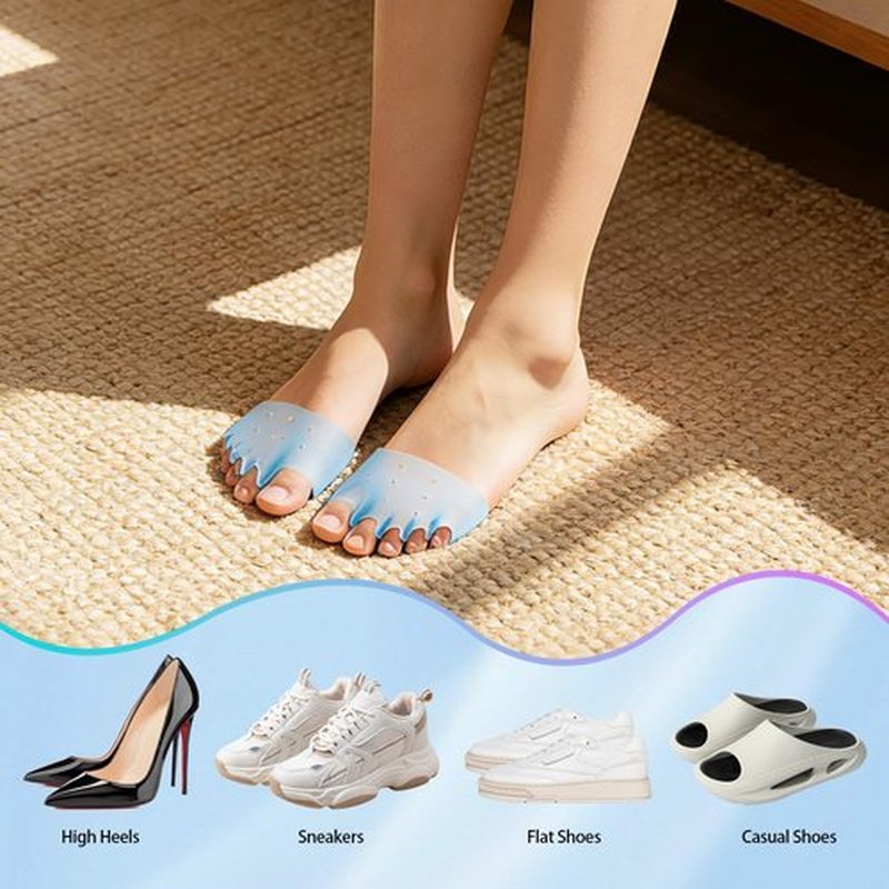 Cmbynbkp Women's Bunion Corrector & Toe Separators, 4 Pairs Soft Silicone Spacers for Hallux Valgus, Toe Overlap & Pain Relief, Breathable & Flexible Toe Alignment Pads for Everyday Comfort in Shoes
