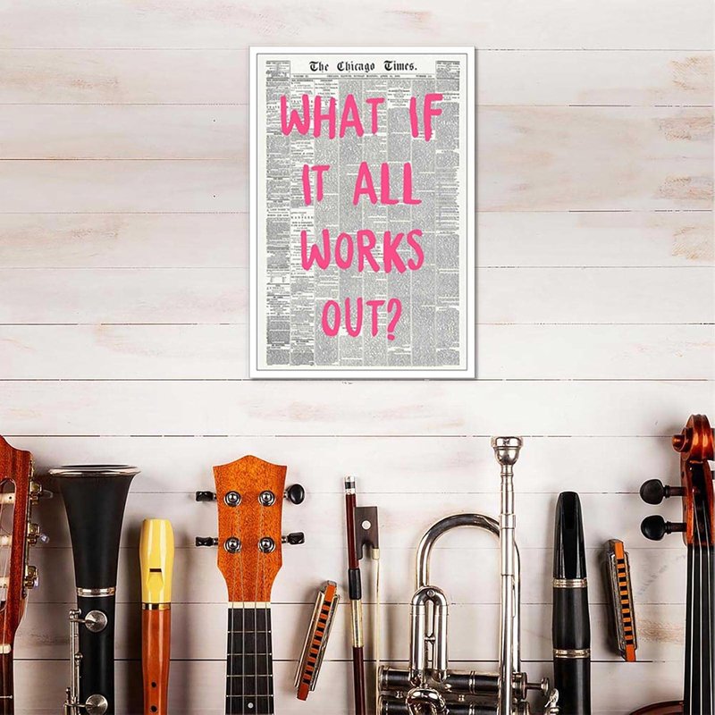 Drimiler Retro Newspaper Poster - Positive Affirming Quote Canvas Wall Art | 8x12in Unframed