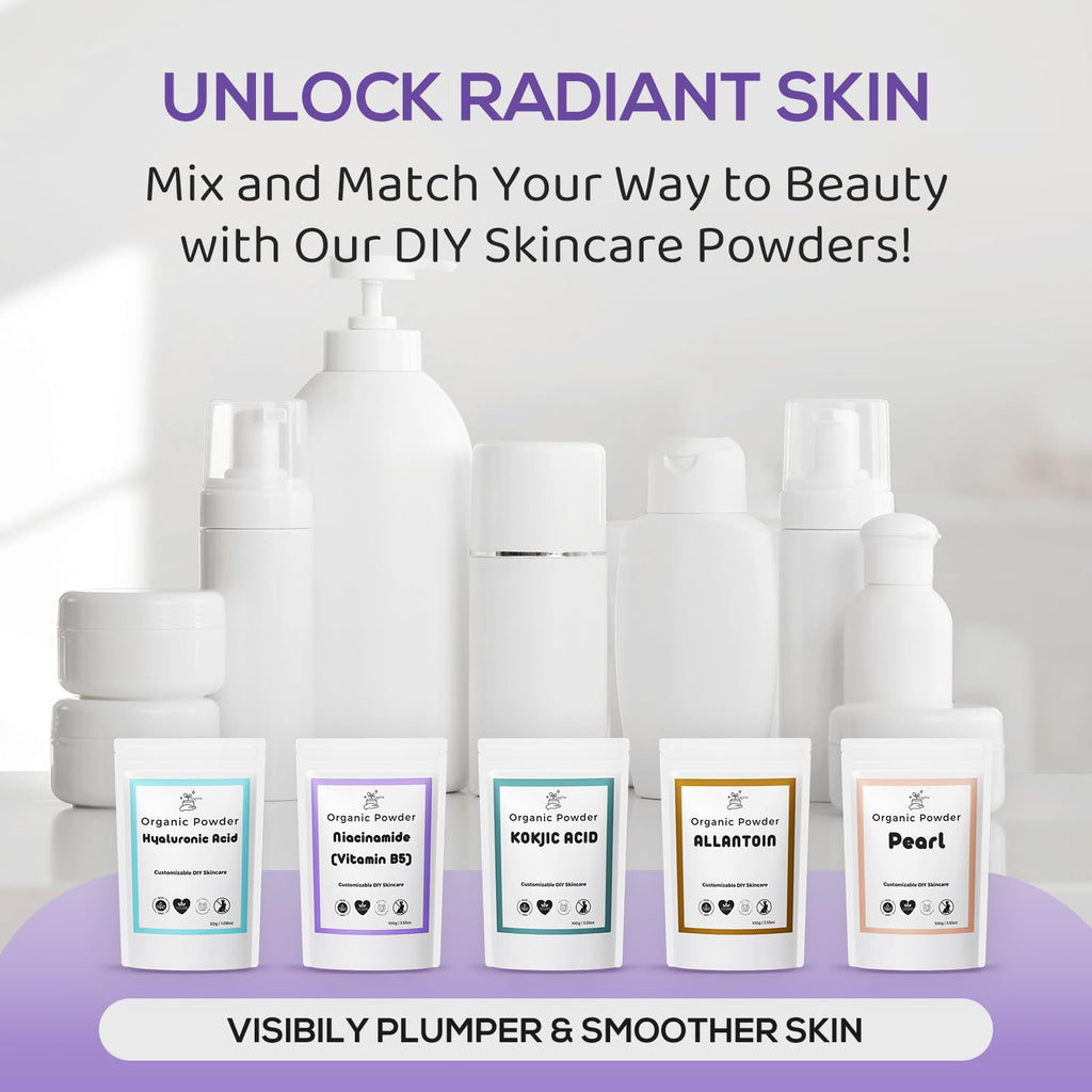 Vagiria Hyaluronic Acid Powder for DIY Skincare - 99% Purity, Ultimate Moisturizer, Smoother Skin, Wrinkle-Reducing Elixir, Perfect for Post-Peel Care