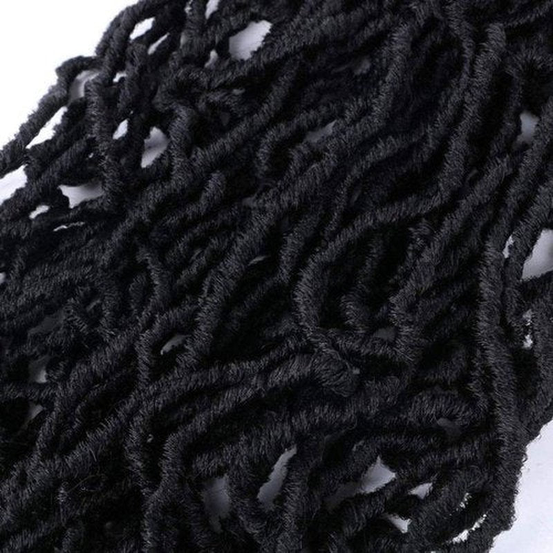 8 Packs Soft Locs Crochet Hair Pre Looped 24 Inch Faux Locs Crochet Braids for Butterfly Locs Synthetic Hair For Black Women (1B, 24 Inch (Pack of 8))