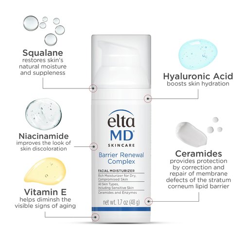EltaMD Barrier Renewal Complex Face Moisturizer for Dry Skin, Sensitive Skin Moisturizer for Face, 2 pack