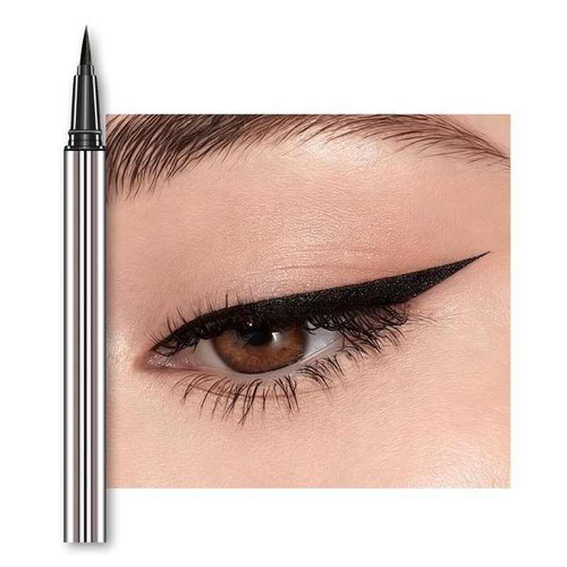 Skiennix Liquid Eyeliner - Waterproof Intense Black, Ultra-Fine Tip, Smudge-Proof, 0.6ml