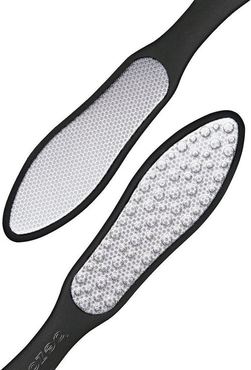 BEZOX Foot File - Double-Sided Callus Remover for Cracked Heels | Stainless Steel with Storage Bag