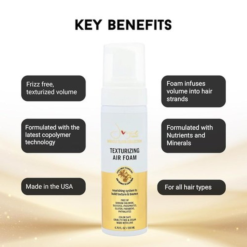 Joyce Giraud Texturizing Air Foam - Adds Volume & Frizz Control | 6.76 Oz for Gorgeous Hair