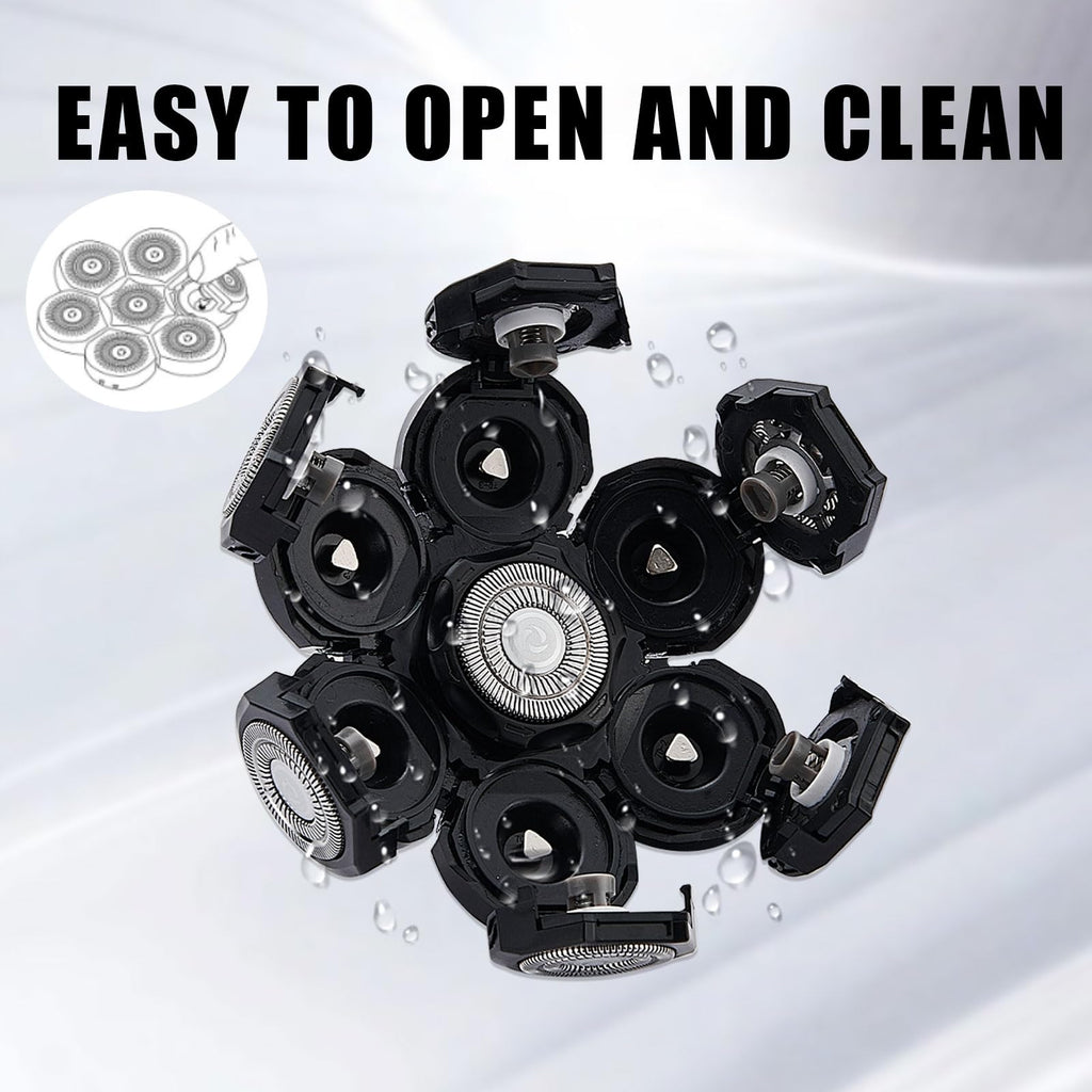 7 Blades Head Shaver Replacement Heads, 3 Count